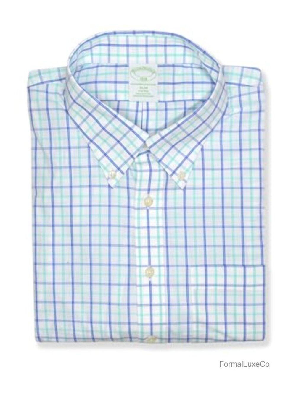 Men's Slim Fit Supima Cotton Plaid Button Down Shirt Non Iron
